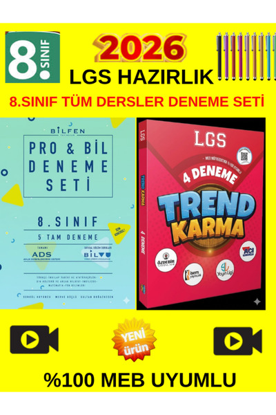 Bilfen Yayıncılık Bilfen Probil 8.Sınıf 5 li Genel Deneme+Trend Karma 8.Sınıf...