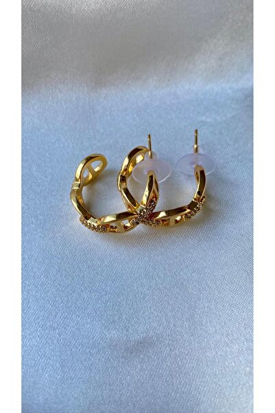 H&S AKSESUAR Chain Design Earrings