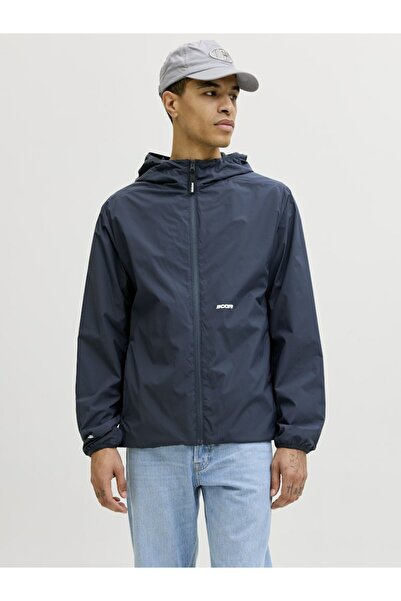 Jack & Jones Men's Navy Blue Jcoclub Windbreaker Jacket 12291187-Outerspac