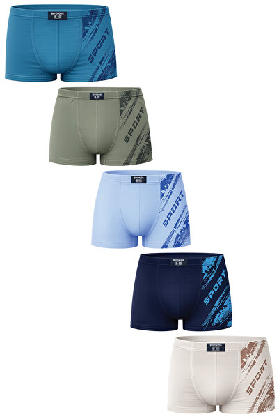 biyokids Erkek Çocuk Boxer 5'li Paket Desenli