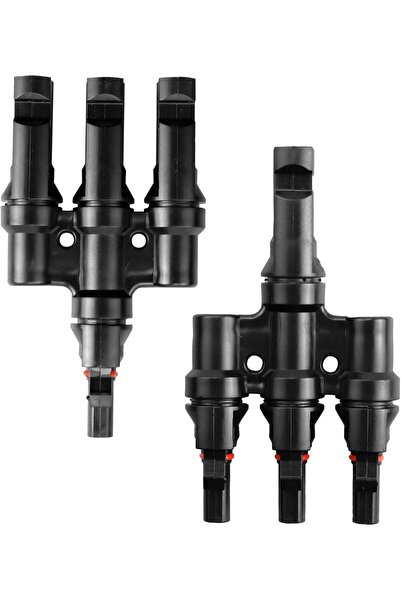 Onuvio Solar MC4 T-type 1-to-3 Splitter pair, 1500V DC 50A, IP68, 2.5 mm², 4 ...