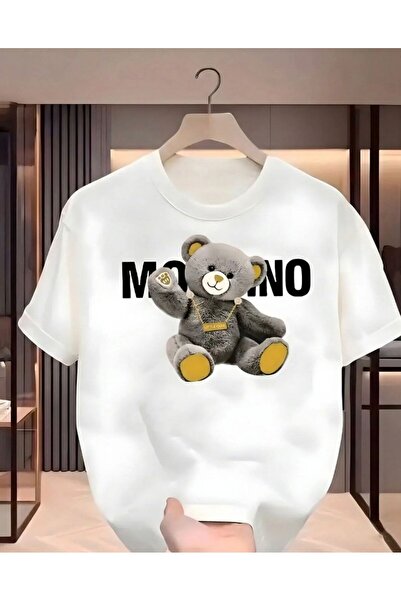 LELVANİ Women Milano Bear Printed Tshirt