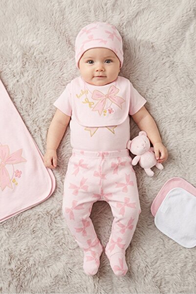 Rock A Bye Baby Boutique Toddlers Girl 10 Pieces Hanging Gift Set, Pink