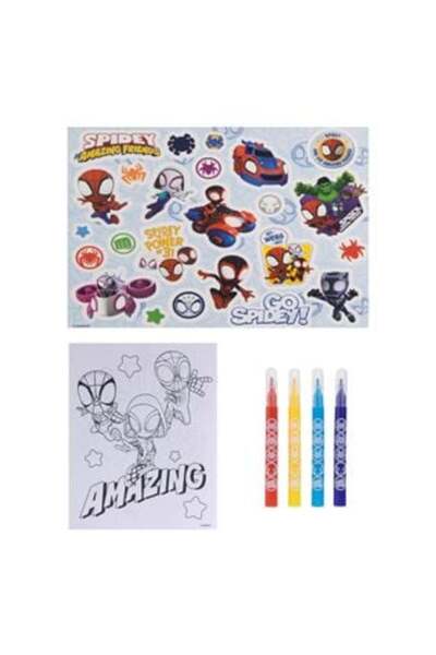 OEM Coloring Set with Stickers & Markers Spidy - 20 Sheets
