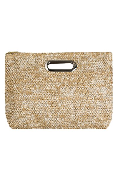 OEM Ecru Summer Handbag with Handle for Women 33x8.5x23cm