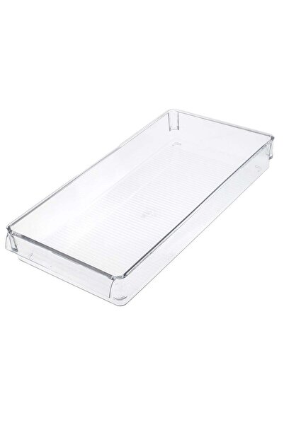 OEM Διαφανές Πλαστικό Κουτί Οργάνωσης Ψυγείου με Λαβή 36x17.5x5εκ.