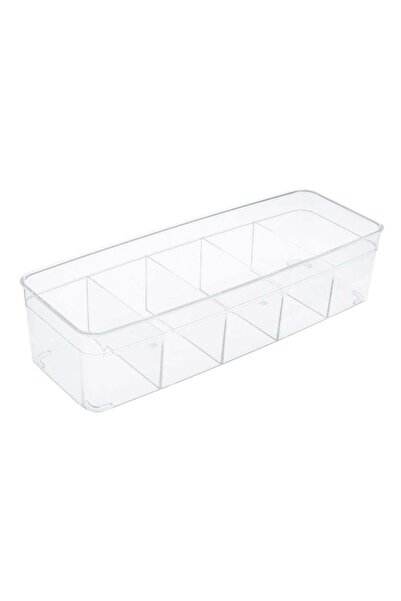 OEM Sheer Plastic Organizer with 5 Compartments for Drawer 30x11x7.5cm