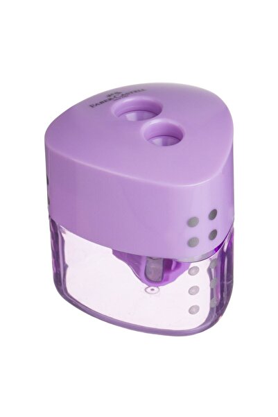 OEM Faber Castell Double Lila Triangular Sharpener with Reservoir