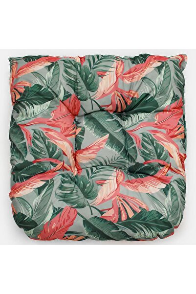 OEM Perna pentru Scaun din Bambus Roz cu Frunze Verzi 50x45cm