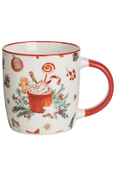 OEM New Bone White Christmas Mug with Gingerbread Man Pattern 340ml