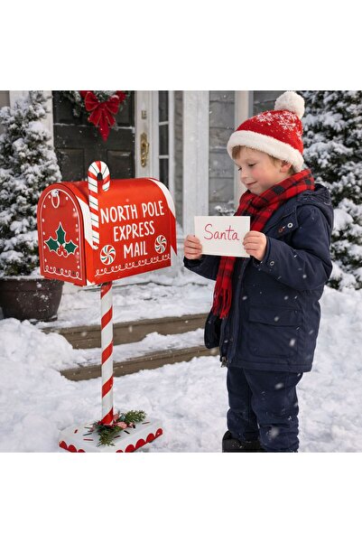 OEM Χριστουγεννιάτικη Διακοσμητική Γραμματοκιβώτιο "North Pole Express" 27x14...