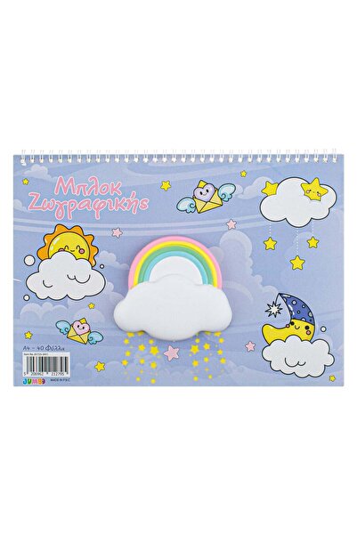 OEM Μπλοκ Σχεδίων Α4 με Σχέδιο Σκουίσι Ουράνιο Τόξο & Σπιράλ - 40F