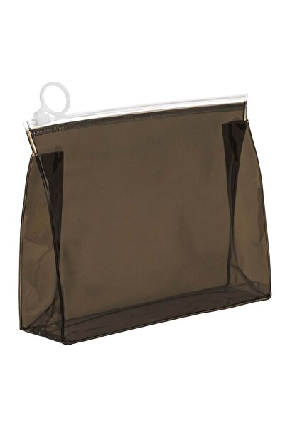 OEM Transparent Black Eyeshadow Case with Zipper 20x5x15cm