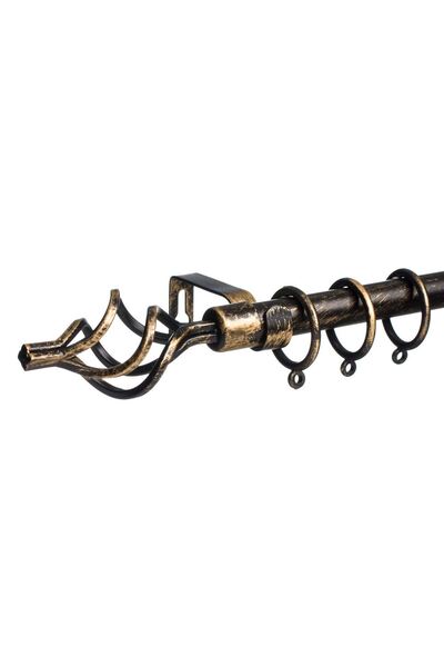 OEM Galerie pentru Perdele Extensibila Metalica Neagra Aurie Brushed 110-210 ...