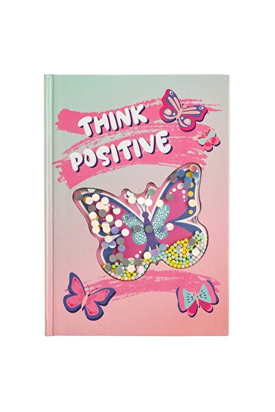 OEM A5 Notepad Mint Green Pink with Confetti & Balls Butterfly Pattern - 80 S...