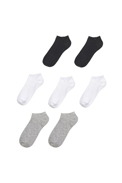 OEM Sosete Scurte Negre Gri Albe pentru Fete - 8 perechi 35-38