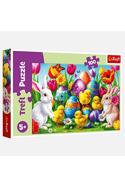 Trefl Puzzle Iepurașul de Paște (100 de piese) -