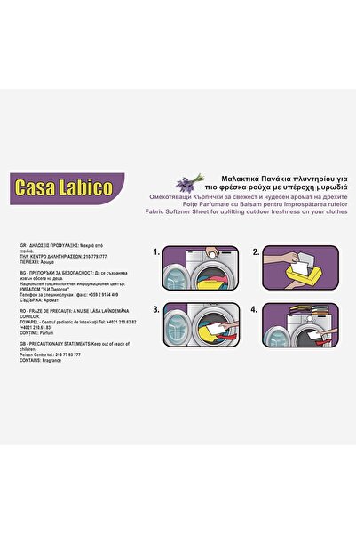 OEM Foite Parfumate cu Balsam pentru Rufe 2in1 Casa Labico - 30buc