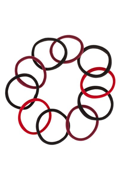 OEM Μαύρα, Βουργουνδί, Κόκκινα Λαστιχάκια Μαλλιών Φριζάρι για Γυναίκες - 10 τ...