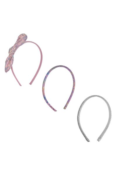 OEM Set Coronite Par Roz Fundita cu Paiete Mov Metalizate Fluturi & Glitter A...