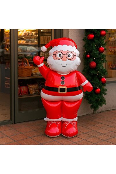 OEM Μεταλλικό Μπαλόνι Φύλλου Άγιος Βασίλης - 81x155εκ.