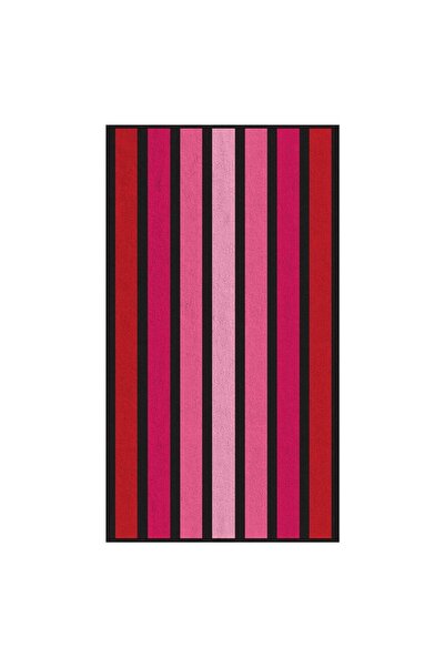 OEM Prosop Roz Fucsia Dungi Rosii pentru Plaja 180x100cm