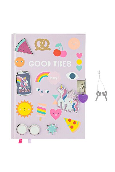 OEM Agenda A5 cu Lacat & Coperta Lila cu Patches 3D Unicron - 80F