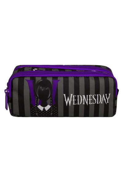 OEM Pencil Case Black Tube with 2 Compartments Unequipped Purple Wednesday 21...