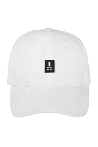 OEM White Cap with Patch Rubber "Sport" for Men