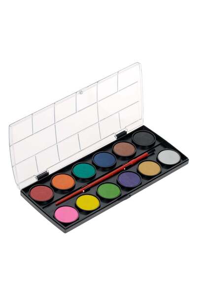 OEM Μικρός Πρόεδρος Παλέτα Ακουαρέλας & Πινέλο - 12 τεμάχια