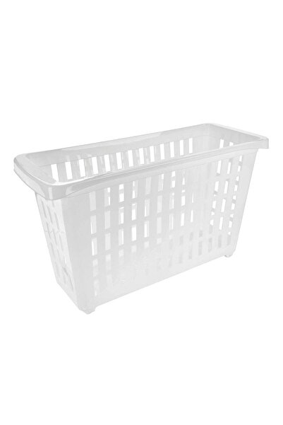 OEM White Perforated Plastic Storage Basket with Wheels 13l