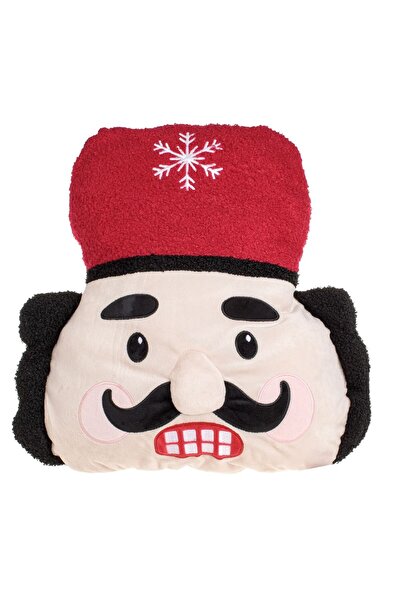 OEM Christmas Decorative Pillow with Wooden Soldier Pattern 43x45cm