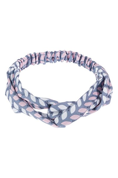 OEM Women's Pink Grey Headband with White Leaf Knot