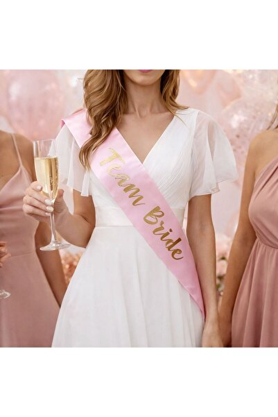 OEM Ροζ κορδέλα  "Ομάδα της Νύφης "