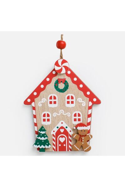 OEM Χριστουγεννιάτικο στολίδι δέντρου από καραμέλες: Σπιτάκι από μελόψωμο και...