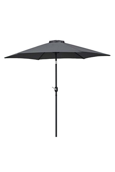 OEM Umbrela de Gradina Gri anti-vant Pliabila cu Mecanism Manual 2,7 metri