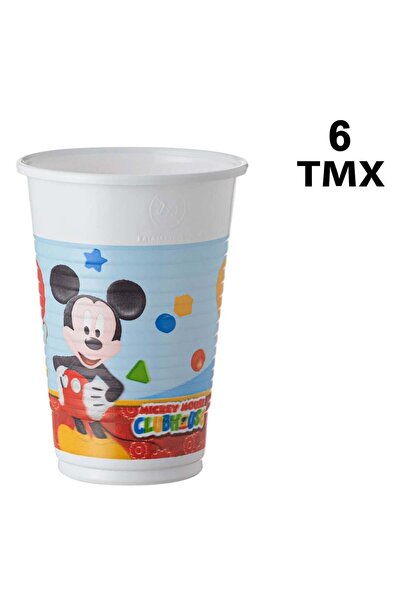 OEM Πλαστικά ποτήρια πάρτι Μίκυ Μάους 200ml - 6 τεμάχια