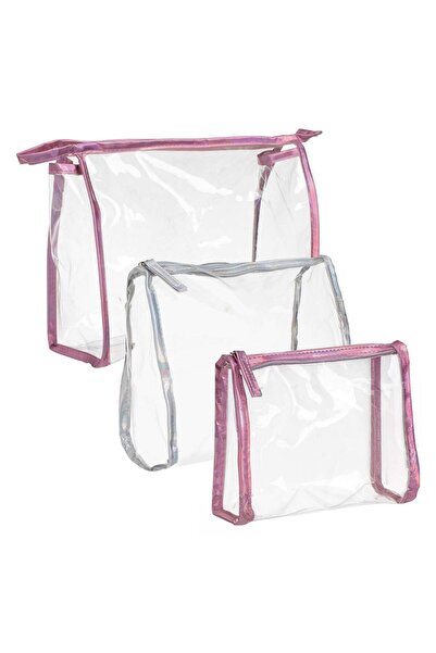 OEM Transparent Summer Eyeshadow Palette Set Metallic Pink & Holographic Silv...