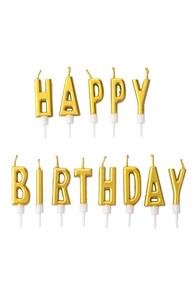 OEM Lumanari Zi de Nastere Aurii Folie Happy Birthday - 13buc