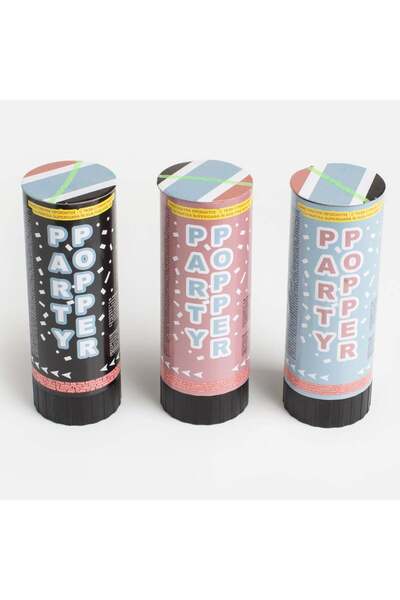 OEM Party Popper Cannon Set with Colorful Confetti 11 centimeters - 3pcs