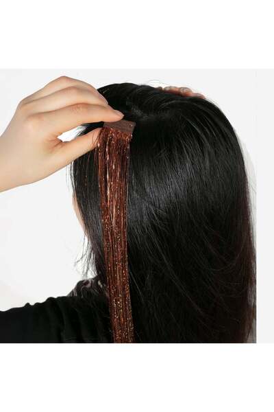 OEM Ίσια Καφέ Ολογραφική Τρέσα Μαλλιών 51 εκατοστά