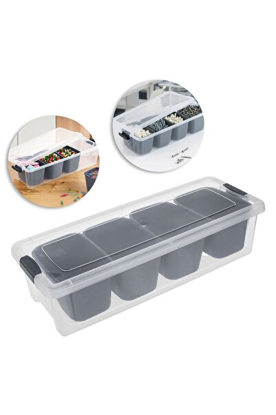 OEM Plastic Organizer Box with 4 Compartments 37.5x14.5x9.5 centimeters