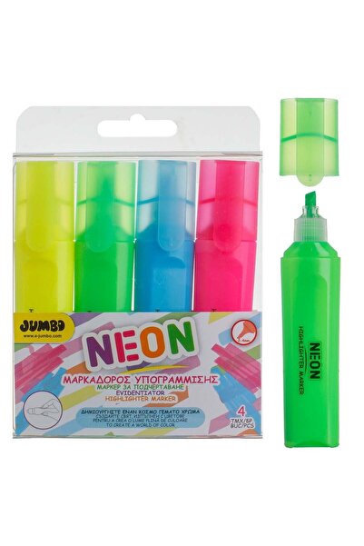 OEM Highlighters Fuchsia Blue Green Yellow - 4pcs