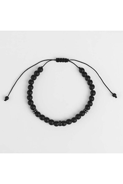 OEM Bratara de Vara Unisex cu Margele Negre din Lemn Discuri din Hematit