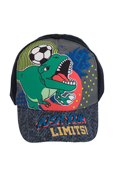 OEM Blue Dinosaur & Soccer Ball Cap for Kids