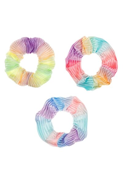 OEM Pastel Colored Textile Hair Scrunchies for Children - 3pcs