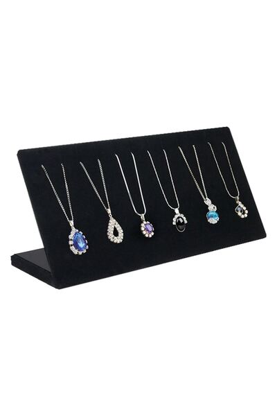 OEM Black Velvet Jewelry Organizer Stand for Necklaces 25x8.5x11cm