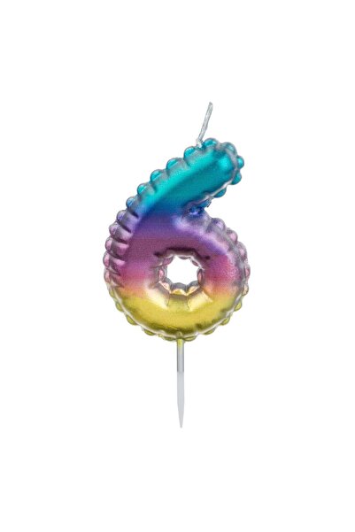 OEM Metallic Ombre Colored Cake Candle No. 8