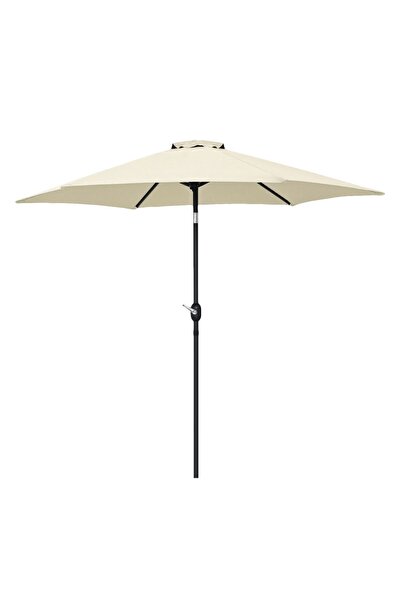 OEM Μπεζ Αντιανεμική Πτυσσόμενη Ομπρέλα Κήπου με Χειροκίνητο Μηχανισμό 2,70 μ...