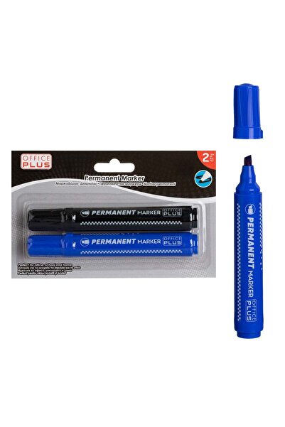 OEM Large Black Blue Permanent Marker Set - 2pcs